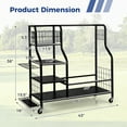 thumbnail image 3 of Gymax Sac de Golf Rangement Garage Organisateur avec Roues Rangement Supplémentaire pour Clubs de Golf, 3 of 10