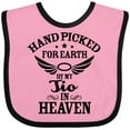 thumbnail image 3 of Inktastic Handpicked for Earth by My Tio in Heaven with Angel Wings Boys or Girls Baby Bib, 3 of 4