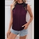 thumbnail image 4 of Blusas Sin Mangas de Encaje para Mujer, Blusas Plisadas de Verano 2025, Blusas Elegantes e Informales Sin Mangas. Vino Tinto L, 4 of 9