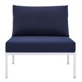 thumbnail image 4 of Modway Harmony Sunbrella® Outdoor Patio Aluminum Armless Chair in White Navy, 4 of 5
