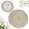 thumbnail image 2 of Gnwei Round Placemats, 15" Cotton Woven Table Mats, Non-Slip Heat-Resistant, Washable Dining Chargers, Kitchen Hot Pads, Farmhouse Décor, Wedding & Holiday Use, 2 of 9