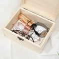 thumbnail image 5 of BallsFHK 1-Pack Unfinished Unpainted Wooden Box With Hinged Lid For Crafts DIY Storage Jewelry Plain Box, 5 of 5