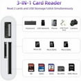 thumbnail image 3 of Usb Type C Card Reader Data Transfer Adapter Micro Interface Android Phone Computer Multi-function Otg/sd/tf Card U Disk Card Reader White, 3 of 5