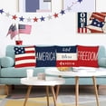 thumbnail image 5 of 4th of July Throw Pillow Covers 18x18 Set of 4 Patriotic Pillow Covers American Flag Day Pillow Covers Memorial Day Independence Day Cushion Covers for Home Outdoor Sofa Couch Decorations (18 inch), 5 of 14