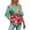 #011-Hot Pink, variant on Wowcloth Women's Fashion Loose Casual V-Neck Short Sleeve T-shirt with Double Flounce Sleeve Design for Everyday Wear