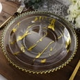 thumbnail image 6 of Efavormart Set of 10 | 10" Marble Disposable Plastic Plates, Dinner Plates - Clear & Gold for Wedding, Birthday, and Disposable Plates Party, Kitchen Dinnerware, 6 of 11