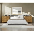 thumbnail image 3 of WAMPAT Nightstands with 3 Wide Drawers for Bedroom, Set of 2 Modern Wood Bedside Tables Dresser Chests, Large Night Stand Sofa Side End Table for Living Room, Oak Brown, 35 Inches, 3 of 9