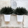 thumbnail image 7 of Artificial Boston Ferns Plant Greenery Faux Fake Shrubs Bushes for Outdoor UV Resistant Plastic Plants for Porch Wall Garden Indoor Outsides Festival Décor(Black, 4Pcs), 7 of 7