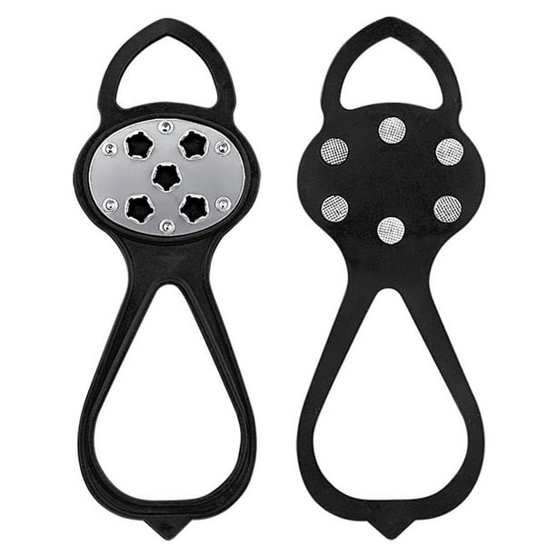 Crampones de invierno para hielo y nieve | Tacos antideslizantes para calzado | Agarre para caminar, hacer senderismo y escalar | Equipo de seguridad para exteriores en superficies heladas o nevadas