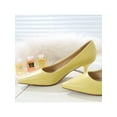 thumbnail image 4 of Bellella Womens Comfort Dress Shoes Fashion Kitten Heel Dress Shoes Party Work Sexy Yellow 5.5, 4 of 8