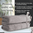 thumbnail image 3 of Halley Bath Towels 2-Pack - 100% Turkish Cotton Ultra Soft, Absorbent Bathroom Towels - Machine Washable - Grey, 3 of 10