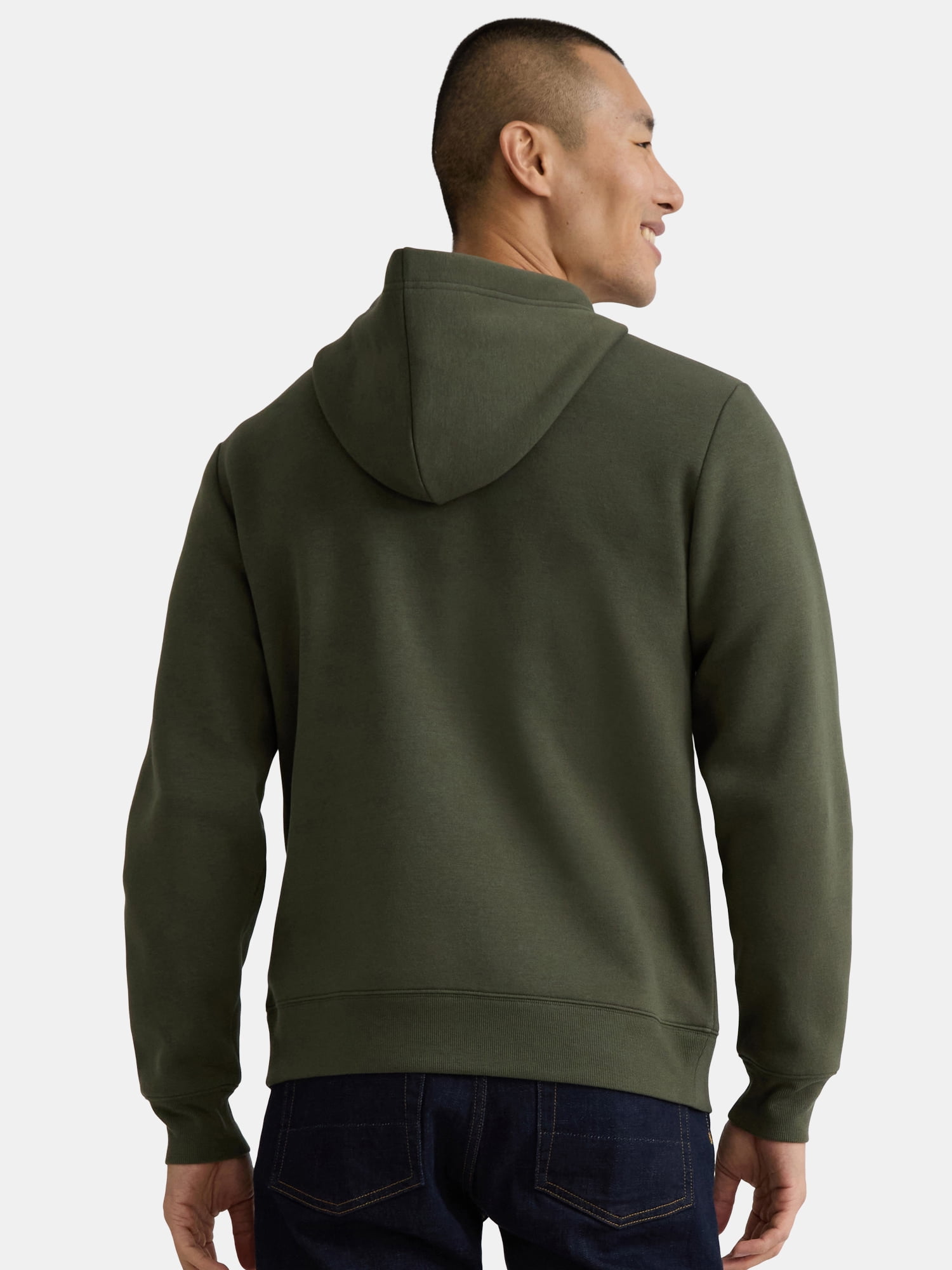Athletic Works Men's and Big Men's Zip Up Fleece Hoodie Sweatshirt, Sizes S-5XLT