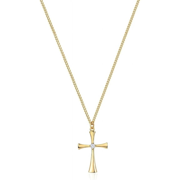 Gold Cross Necklace 14K Gold Plated Dainty Gold Cross Pendant Necklace For Women Delicate Necklace Jewelry[o6628]