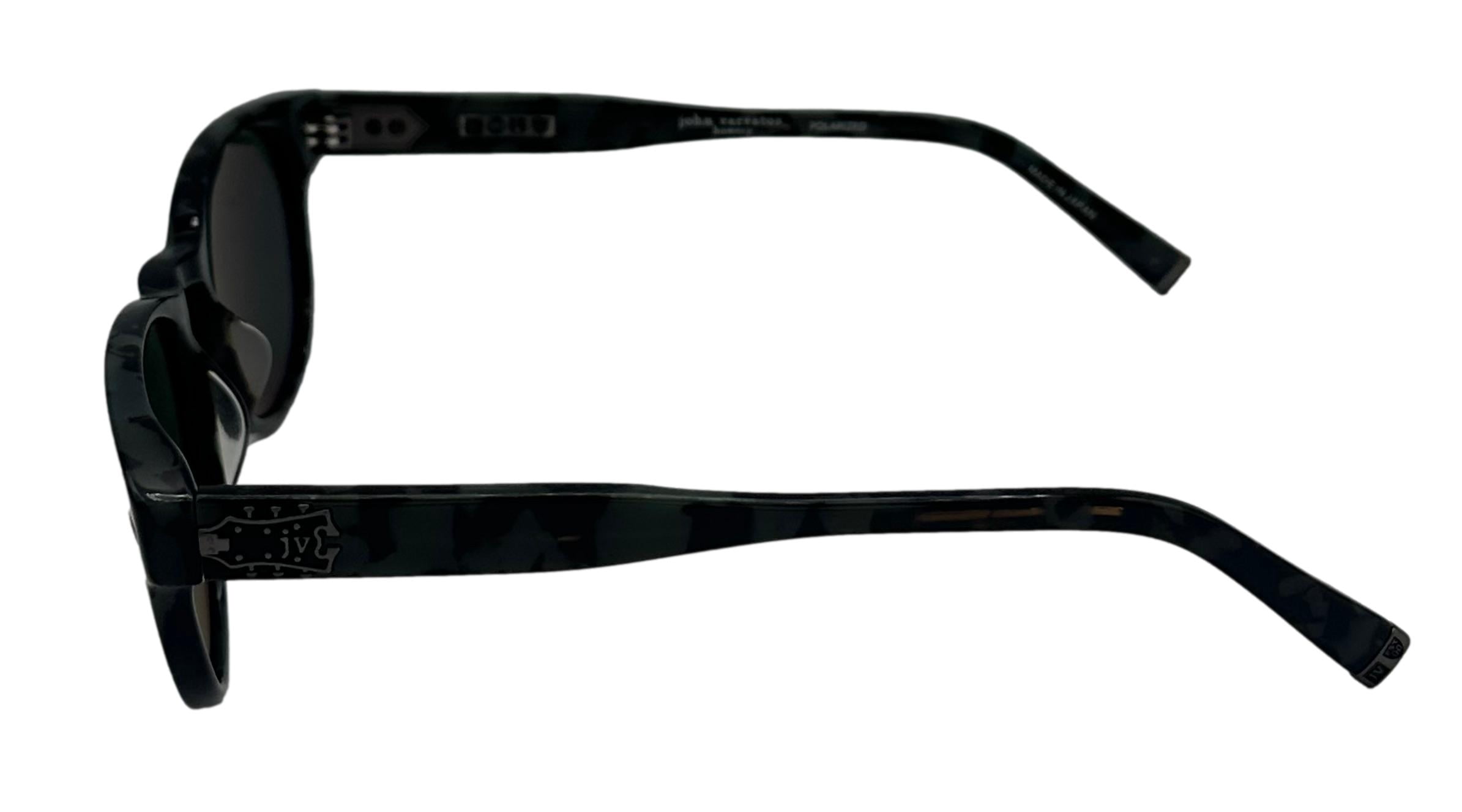 John Varvatos Mens Round Plastic Smoke Tortoise Polarized Sunglass V532