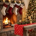 thumbnail image 3 of Merry Christmas Table Runner, Xmas Tree Table Decorations Backdrop for Home Kitchen Indoor Outdoor, Christmas Decorations, 70.86 x 12.99 in, Red, 3 of 6
