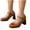 Brown, variant on Pisexur Women Shoes European/American Thick Heel Shoes Solid Leather Shoes Light Cut Mary Shoes