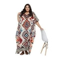 thumbnail image 3 of Gypsie Blu Women's Plus Size Kaftan Dresses for Women Long Maxi Dress, 3 of 7