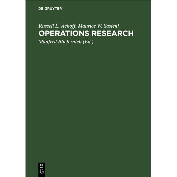 Operations Research: Grundzüge Der Operationsforschung, (Hardcover)