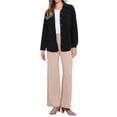 thumbnail image 2 of Camisas de pana INSPIRE CHIC para mujer, chaqueta casual de manga larga con botones, XS, negra, 2 of 6