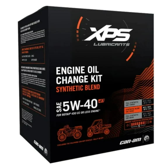 Can-Am New OEM 4T 5W-40 Synthetic Blend Oil Change Kit, Rotax 450 cc, 9779256