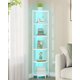 thumbnail image 3 of Estante de esquina Hzuaneri CS66613W de 6 niveles con luz LED blanca, 3 of 9