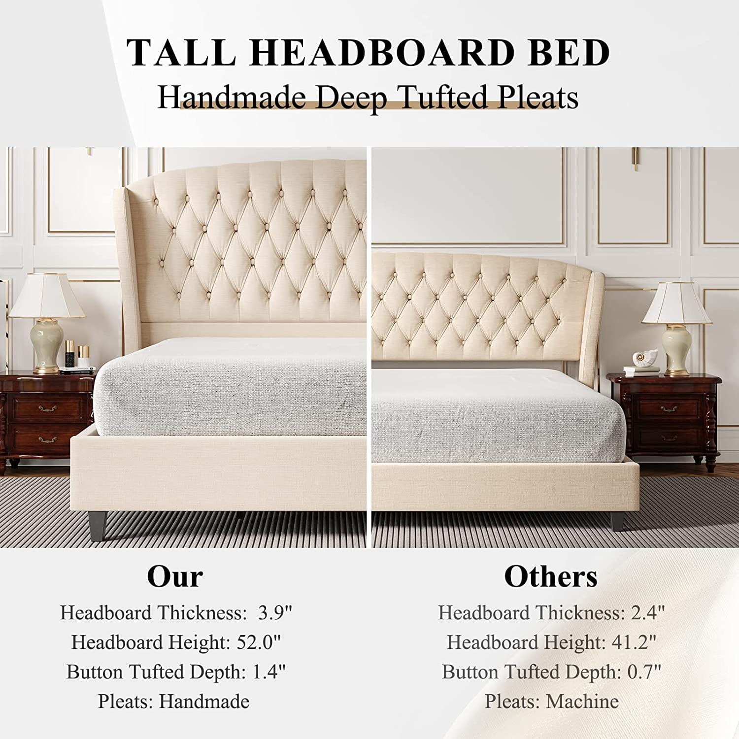 Mariah eastern king velvet outlet upholstered panel bed