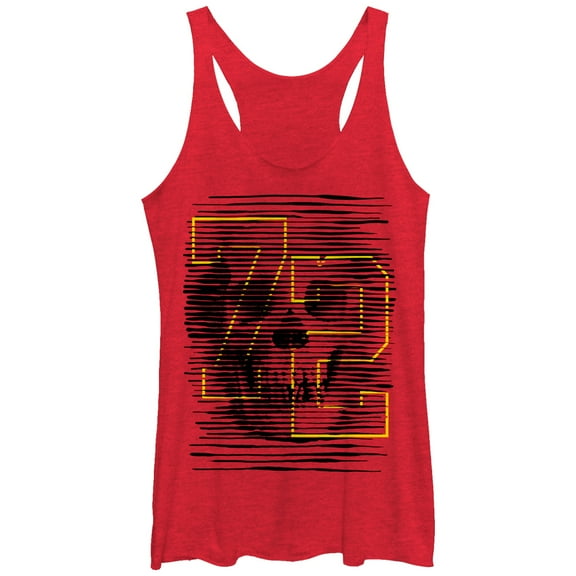 Women's Lost Gods 72 Skull Racerback Tank Top Red Heather Small