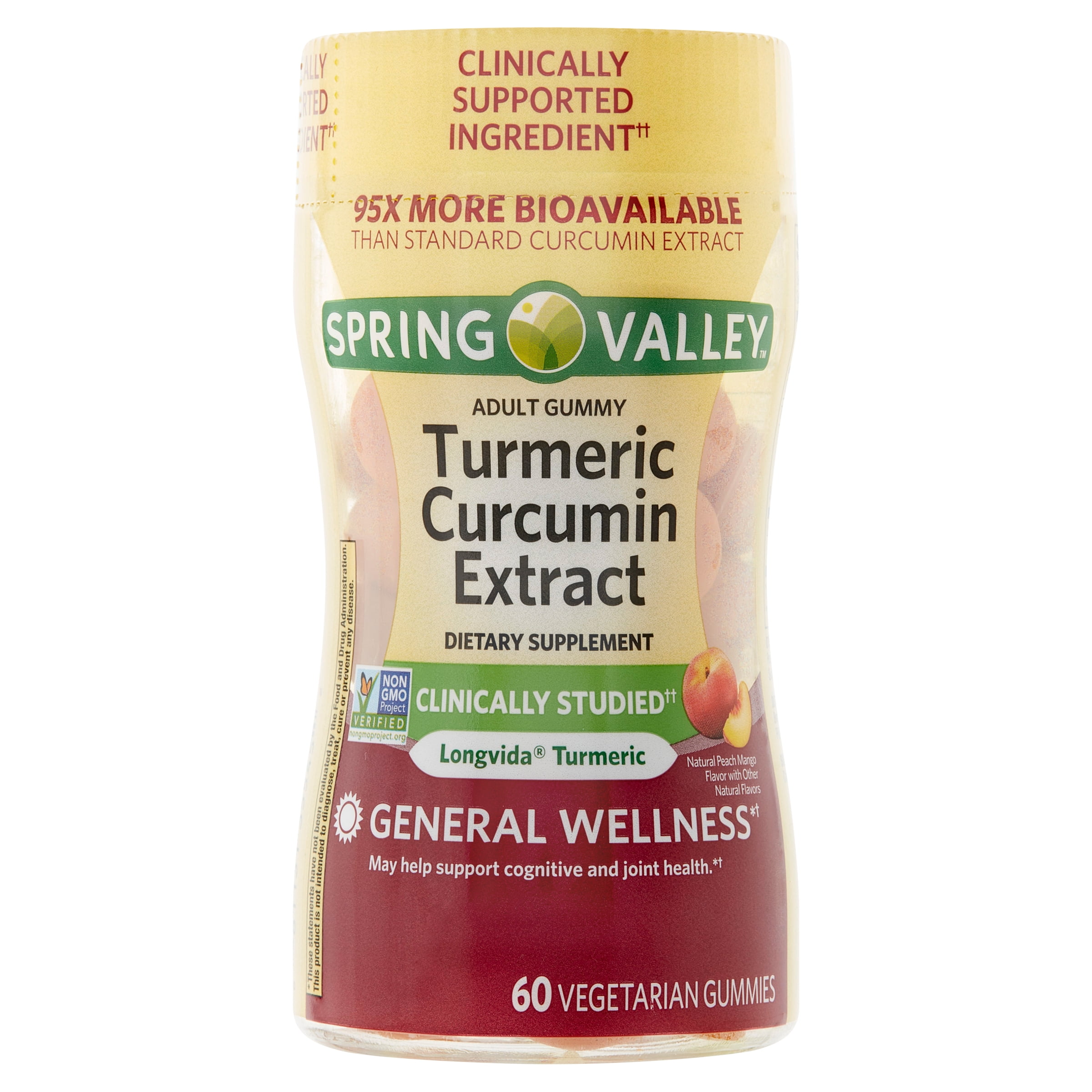 Spring Valley Turmeric Curcumin Vegetarian Gummies, 60 Count