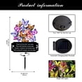 thumbnail image 5 of Angel Wings Solar Cemetery Vase with Butterfly Artificial Flowers - Metal Silhouette Memorial Stake - Waterproof Grave Flowers Bouquet for Cemetery - Sympathy Gift for Loss of Mom Dad(with Flowers)), 5 of 7
