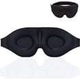 thumbnail image 1 of 3d Sleeping Eye Mask Sleep Mask Contoured Cup Night Blindfold Black, 1 of 5