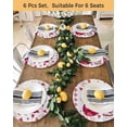 thumbnail image 4 of 13 Inch Round Placemats Set of 6, Happy Valentine's Day Non Slip Heat Insulation PP Table Mats, Love Hearts Romantic Gray Wooden Washable Place Mats for Kitchen Dining Party Table Decor, 4 of 7