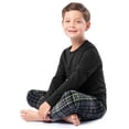 thumbnail image 3 of Fruit of the Loom Boy's Sleep Long Sleeve Top & Velour Fleece Pajama Set, 2-Piece, Sizes 4-16, 3 of 11