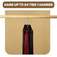 thumbnail image 4 of Belt Hanger, Rotatable Belt Rack Closet Accessories Organizer, Maximum 24 Storage Capacity, Hanging Holder Storage Hook for Belt, Bra, Tank Top, Tie, Scarf, Purse, Silver, 4 of 6