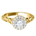 thumbnail image 2 of Aonejewelry 1/2 Carat Halo Round Diamond Engagement Ring In 14k Yellow Gold, 2 of 4