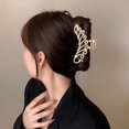 thumbnail image 2 of Nueva y elegante garra de pelo de Metal geométrica hueca dorada, pinzas para el cabello Vintage para mujer, diadema, horquilla, accesorios para el cabello de cangrejo JM, 2 of 5
