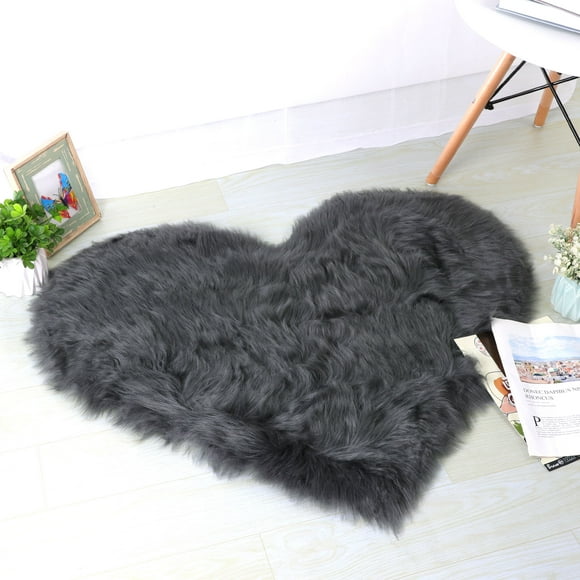 PiccoCasa Alfombras de Área Shaggy Alfombra Esponjosa para Sala de Estar, Gris Oscuro 2.3ftx3ft