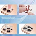thumbnail image 2 of Dteck 3D Bling Diamond Camera Lens Protector for iPhone 13 Pro Max Protective Lens Decoration Glitter Metal Camera Cover for iPhone 13 Pro Max, rosegold, 2 of 7