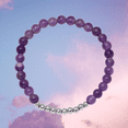 thumbnail image 3 of Amethyst Bead Stretch Bracelet, 3 of 4