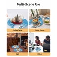thumbnail image 2 of 15 Inch Round Placemats Set of 4, Blue Christmas Non Slip Heat Insulation PP Table Mats, Snowman Xmas Tree Ball Gifts Winter Washable Place Mats for Kitchen Dining Party Table Decor, 2 of 7