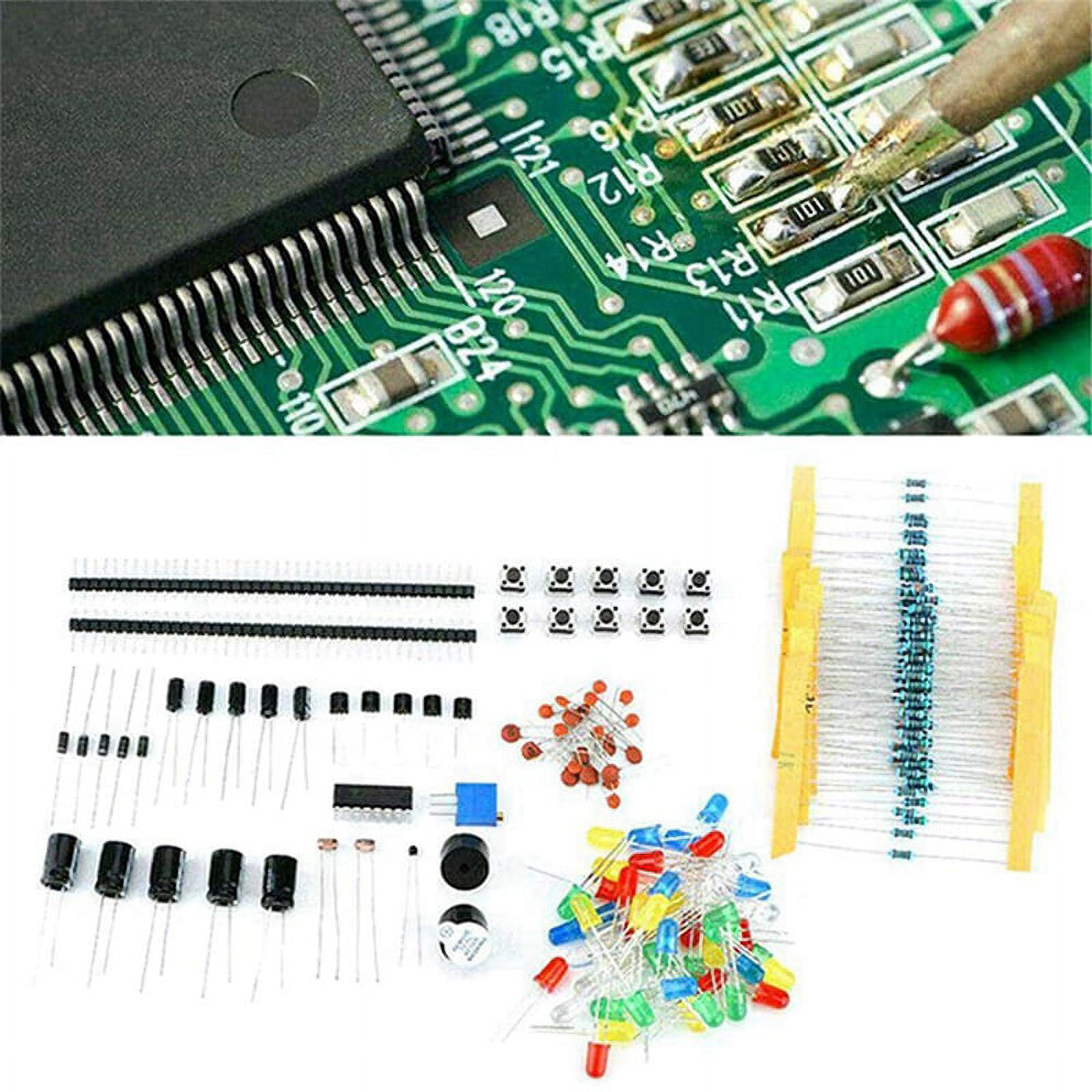 3636PCS DIY Electronics Components Kit Assortment Resistors LED Triode Capacitors Diodes PCB Potentiometer Resistanc