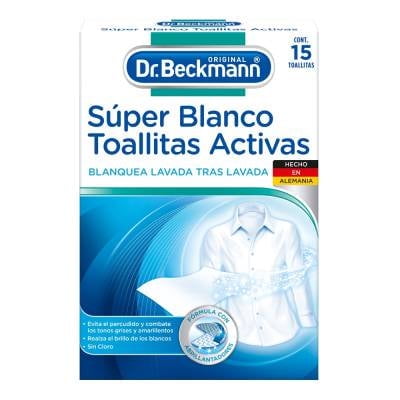 Toallitas activas Dr Beckmann súper blanco 15 pzas