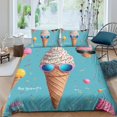 thumbnail image 1 of 3D Ice Cream Printed Comforter Cover Set Children Adult Unique Design Bedding Set Bedroom Decor,Queen (90"x90"), 1 of 5