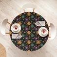 thumbnail image 4 of Ambesonne Floral Fitted Round Tablecloth, Summer Flowers Exotic Feels, 40"- 44" Diameter, Multicolor, 4 of 5