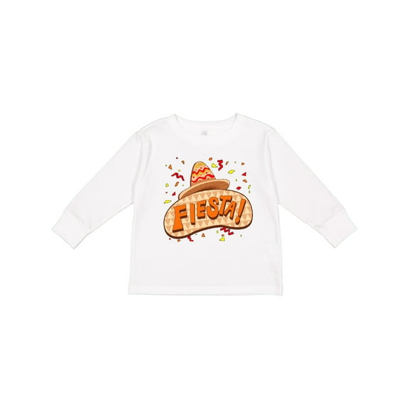 Inktastic Fiesta sombrero party for Cinco de Mayo Boys or Girls Long Sleeve Toddler T-Shirt