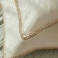 thumbnail image 2 of FY FIBER HOUSE Pack of 2 Farmhouse Decorative Throw Pillow Covers, Faux Burlap Linen Trimmed Tailored Edges Cushion Cover Pillowcases for Couch, Sofa, Decor, Bedroom, White 20 x 20 inches, 2 of 5