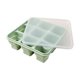 thumbnail image 1 of Bandeja plegable de silicona para cubitos de hielo con tapa, 9 compartimentos, bandeja de fácil liberación para congelador, molde de hielo apilable de silicona para whisky y cócteles, máquina de, 1 of 6