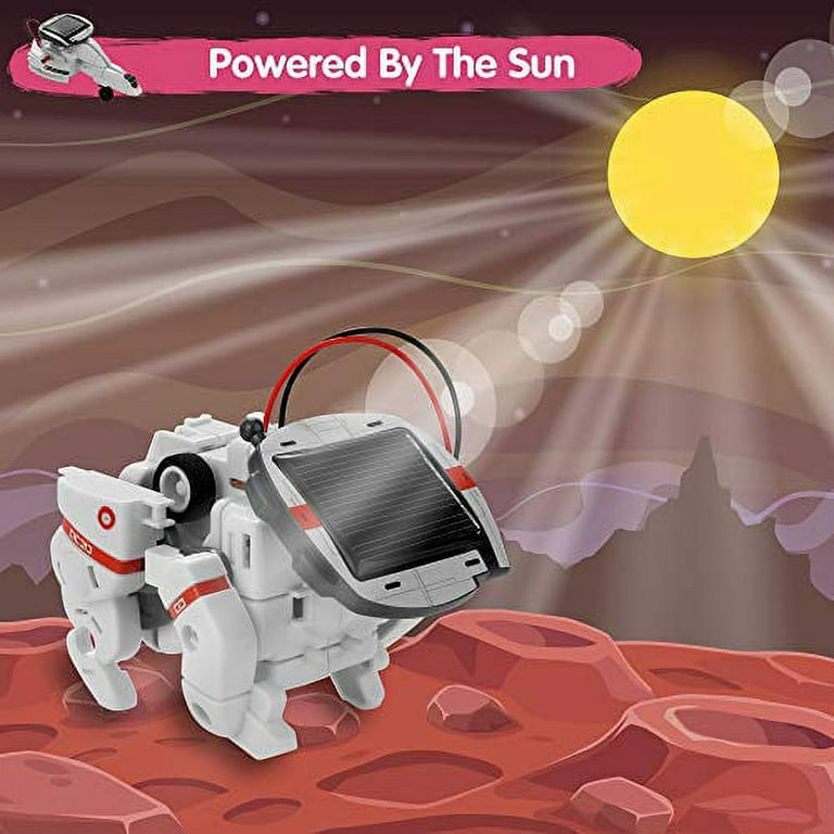PicassoTiles 6-in-1 Stem Kids Solar Powered Ufo Robot