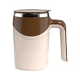 thumbnail image 2 of Taza de autoagitable 380ML automática Taza de material acero inoxidable Revuelva automáticamente su té Chocolate caliente Leche Bebidas, Hogar USB marrón shamjiam taza auto-agitable, 2 of 7