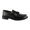 thumbnail image 2 of Roamers Mens Toggle Saddle Hi-Shine Leather Loafers, 2 of 4