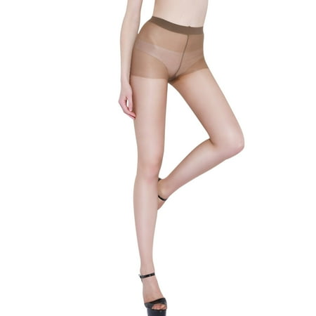 

EHTMSAK Women s Control Top Tights Sheer Silk Panty Hose Coffee Free size
